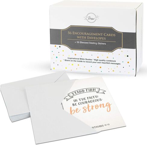 Dessie 56 Pack Inspirational Bible Verse Cards with Envelopes | 8 Unique Scripture Cards | Boxed Greeting Card Set with Blessed Stickers And Bonus Self-Reflection E- Scripture Journal in Kuwait