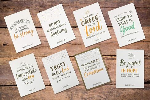 Dessie 56 Pack Inspirational Bible Verse Cards with Envelopes | 8 Unique Scripture Cards | Boxed Greeting Card Set with Blessed Stickers And Bonus Self-Reflection E- Scripture Journal in Kuwait