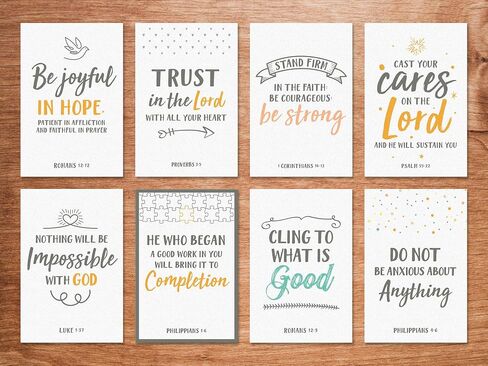 Dessie 56 Pack Inspirational Bible Verse Cards with Envelopes | 8 Unique Scripture Cards | Boxed Greeting Card Set with Blessed Stickers And Bonus Self-Reflection E- Scripture Journal in Kuwait