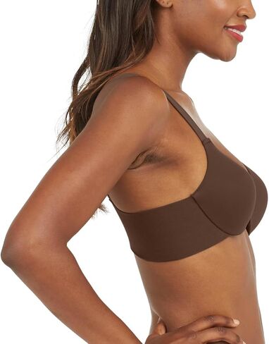 SPANX Bra-Llelujah حمالة صدر تغطية كاملة مبطنة بشكل خفيف - حمالة صدر مريحة لتغطية كاملة - حمالة صدر تي شيرت للاستخدام اليومي - إغلاق أمامي - ظهر جورب - أشرطة تمدد ذكية - ضباب نيلي - 38C in Kuwait
