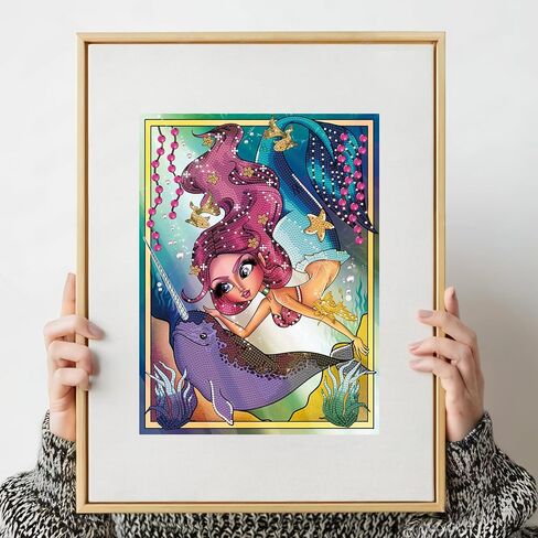 DIAMOND DOTZ Mystic Mermaid Diamond Painting Kits for Adults - Diamond Art Kits a Relaxing Creative Craft Kit with Dotz Gems 16.1x20.1 in Saudi Arabia