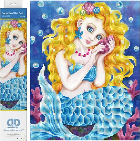DIAMOND DOTZ Mystic Mermaid Diamond Painting Kits for Adults - Diamond Art Kits a Relaxing Creative Craft Kit with Dotz Gems 16.1x20.1 in Saudi Arabia