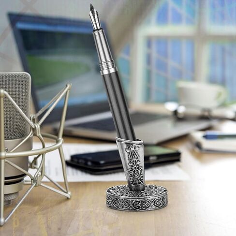 TEHAUX 4pcs Metal Single Pen Holder for Desk Stylish Pen Stand Base for Office and Home Metal Pen Holder Accessory for Students and Organizing Workspaces in Saudi Arabia