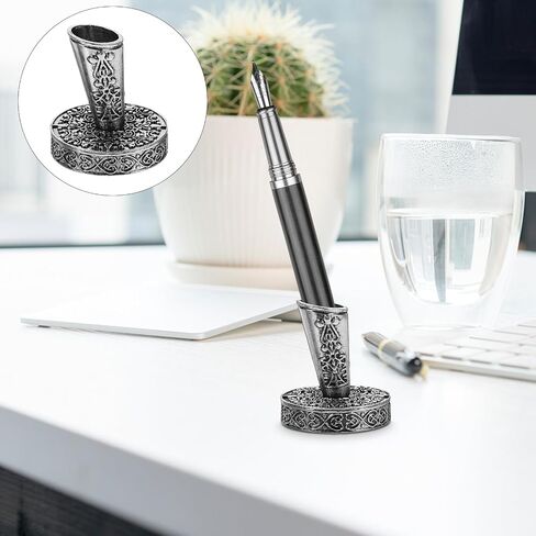 TEHAUX 4pcs Metal Single Pen Holder for Desk Stylish Pen Stand Base for Office and Home Metal Pen Holder Accessory for Students and Organizing Workspaces in Saudi Arabia