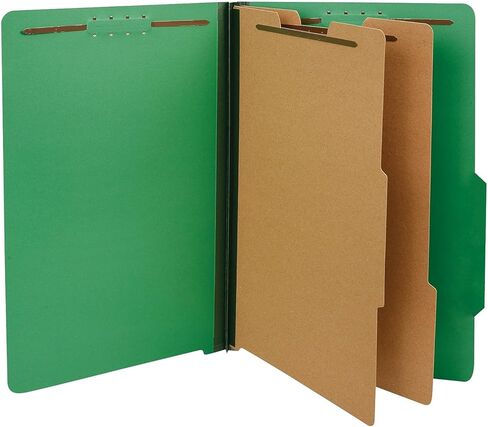 مجلدات تصنيف اللوح الملون الشاهق العالمي ، 2 "توسيع ، 2 مقسمات ، 6 مثبتات ، الحجم القانوني ، الزمرد الأخضر ، 10/صندوق in Kuwait