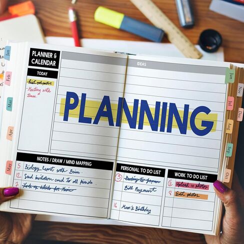10 Sheet (120pcs) Blank Index Tabs Stickers for Bible Calendar Recipe Book Textbook Notebook Documents Annotate Mark Pages Self Adhesive Planner Organization Labels Decals-12 Colors in Saudi Arabia