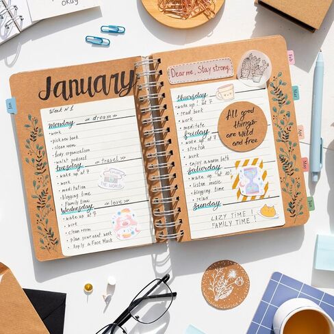 10 Sheet (120pcs) Blank Index Tabs Stickers for Bible Calendar Recipe Book Textbook Notebook Documents Annotate Mark Pages Self Adhesive Planner Organization Labels Decals-12 Colors in Saudi Arabia