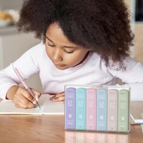 Four Candies 0.7mm Lead Refills in Case, Pack of 720 PCS Black HB #2 Break Resistant Mechanical Pencil Refills, 12 Tubes of 0.7 Lead, 60 Pieces per Tube in Kuwait