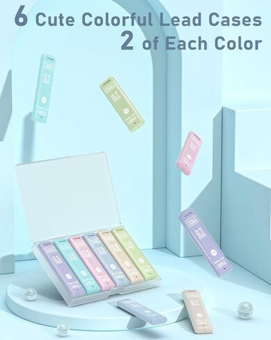 Four Candies 0.7mm Lead Refills in Case, Pack of 720 PCS Black HB #2 Break Resistant Mechanical Pencil Refills, 12 Tubes of 0.7 Lead, 60 Pieces per Tube in Kuwait