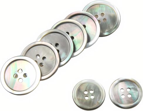 10pcs 25mm Pearl Natural Black 4 Hole Shell Button Button Round Round For Diy Craft Sweater Shirt Clothing in Kuwait
