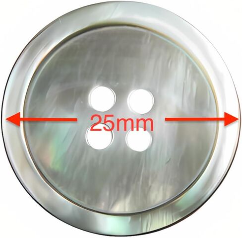 10pcs 25mm Pearl Natural Black 4 Hole Shell Button Button Round Round For Diy Craft Sweater Shirt Clothing in Kuwait