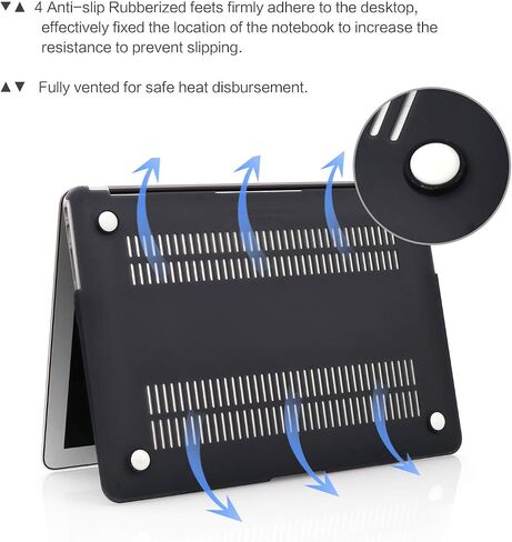 iCasso Compatible with MacBook Air 13 Inch Case 2020 2019 2018 Release A2337/A2179/A1932 with Retina Display Touch ID, Protective Hard Shell Case and Keyboard Cover for MacBook Air 13 - Stay Positive in Kuwait
