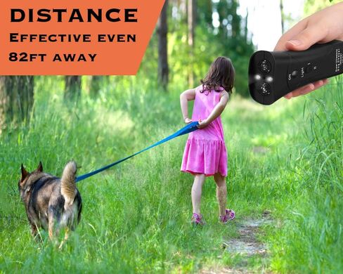 BELMAKS Ultrasonic Anti Barking Control Device Pet Trainer Handheld Dog Bark Control Training Multi-Functions Silent Commands with LED Flashlight and Strap for Pet Indoors and Outdoors in Kuwait