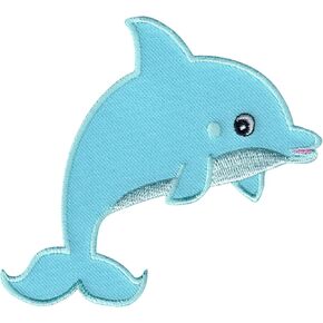Dolphin Patch, Iron On/Sew On - Appliques for Kids Children