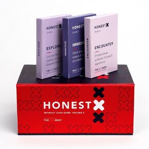 The Skin Deep Honest X Intimacy Card Game (3 Decks) - Couples Games for Adults to Explore Intimate Relationship Questions - Spicy Conversation Cards and Prompts for Deeper Connections - Couple Gift