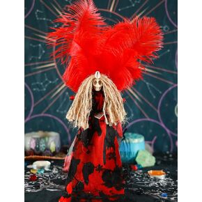 Voodoo Doll Handmade Set Real Hemp Rope Wrapped Skull Horror Witches Poppet Gifts Doll for Halloween Birthday Christmas Party Gift Supplies Decoration