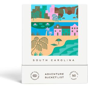South Carolina Adventure Bucket List - 50 Scratch-Off Cards for Outdoor Activities, Tourist Attractions, and Road Trips - Reach International Outfitters Guide for Exploring South Carolina