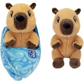 Fiesta Toys Capybara Swaddle Babies - Stuffed Animal Keepsake and Baby Swaddle Carrier - 9.5 Inch, Standard, A10695