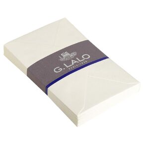 Lalo 21400L - Pack of 25 Gummed Lined Envelopes C6, Vergé De France, White