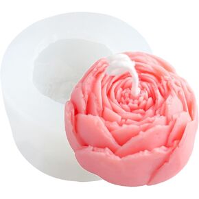 Bud Flower Candle Molds Rose Flower Silicone Candle Mold Flower Resin Casting Mold for Candle Home Decorate Mold Candle Making Aromatherapy Gypsum Candles Clay Craft