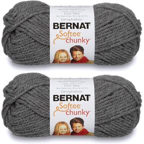 (Pack of 2) Bernat Softee Chunky Yarn-True Grey