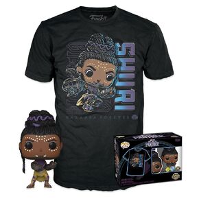 Funko Pop! & Tee: Arvel - Black Panther Shuri - Medium - T-Shirt - Clothes with Collectible Vinyl Figure - Gift Idea - Toys and Short Sleeve Top for Adults Men