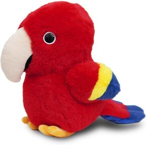 Avocatt Red Parrot Plushie Toy - 10 Inches Stuffed Animal Plush - Plushy and Squishy Macaw with Soft Fabric and Stuffing - Cute Toy Gift for Boys and Girls