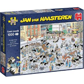 Jumbo, Jan Van Haasteren - 'The Cattle Market' Unique Comic Fun Designed Jigsaw Puzzle for Adults - 1,000 Piece