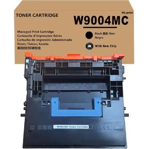 W9004MC Toner Cartridge Black with New Chip Compatible with HP W9004MC Toner use for HP Managed E60065x E60075dn E60075x MFP E62575z E62555 E62555dn E62565h E62565hs E62565 Printer