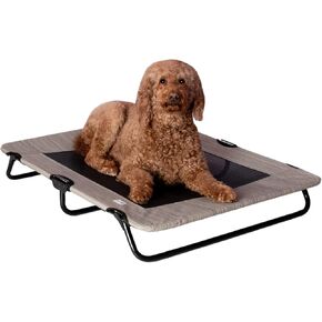 Lifestyle Pet Cot Elevated Bed, No Assembly Required, Premium Tear Resistant Cooling Mesh, Indoor & Outdoor, Lightweight & Portable, 3 Models, 2 Colors