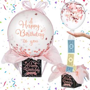 Sumind Pull Money Balloon Box for Cash Birthday Funny Money Balloon Surprise Kit Pull out Cash Holder Gift Box Birthday to You Surprise Gifts for Women Mother Girlfriend Wife(Novelty Style)