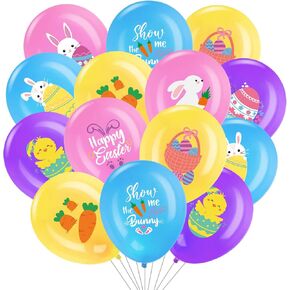 45 قطعة حفلة عيد الفصح البالونات اللاتكس ، بيض عيد الفصح أرنب البالون مرحبا الربيع ديكور عيد الفصح سعيد لعيد عيد الفصح الربيع لمستلزمات الحفلات الداخلية في الهواء الطلق