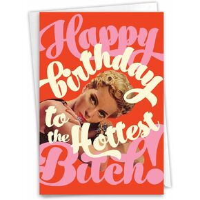 NobleWorks - 1 Funny Women's Birthday Card - Hilarious Bday Greeting Card with Envelope, Sassy Celebration - Aren't You Glad C7025BDG