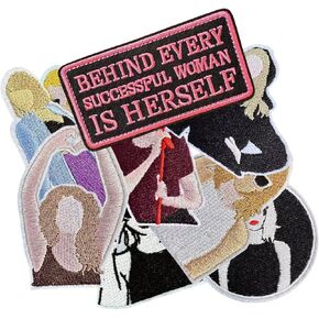 9Pcs Cool Funny Embroidered Patches Iron on/Sew on Applique Embroidery Repair Patch Fashion DIY Craft Accessories Collection for Music Fans Girls Clothing Jacket Jeans Backpack Hat Vests