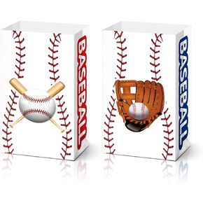 KALEFO Baseball Goodie Bags Snack Treat Gift Candy Sports Party Favor Birthday Baby Shower Decorations Theme Supplies (24PCS)
