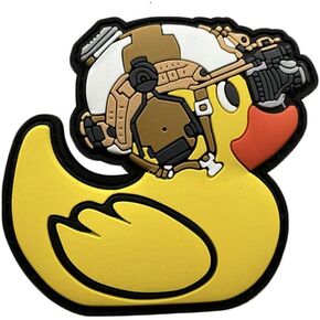 Ysmzzmsy 1 PCS Duck PVC Rubber Morale Patch with Hook Backing ，Funny Tactical 3D Patch for Backpacks，Army Vests, Hats, and Helmets - Cool PVC Rubber Patch Boosts Moral