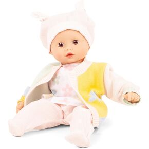 Gotz 2420561 Muffin Baby Colours - 13" Tall Baby Doll Without Hair and Brown Sleeping Eyes.