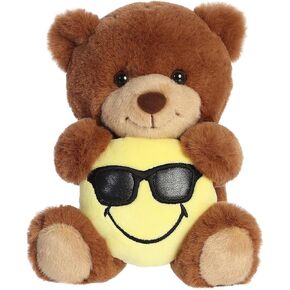 Aurora® Vibrant SmileyWorld® Shades Bear Stuffed Animal - Eye-Catching Designs - Whimsical Cuteness - Brown 8 Inches