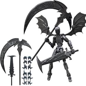 T13 Action Figure - Assembly Completed Dummy 13, 3D Printed Action Figure with Weapons | Titan 13 Action Figure Articulated | Stick Titan T 13 Robo 13 Mission 13 for Lucky 13 Action Figure Lover