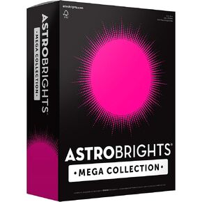 Astrobrights Mega Collection, Colored Cardstock, Ultra Pink, 320 Sheets, 65 lb/176 gsm, 8.5" x 11" - MORE SHEETS! (91680)