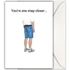 Funny Birthday Card for Men – for him | Great Happy Bday Gift for Boyfriend, Husband, Brother, Dad, Best Friend, Son | 30th 40th 50th 60th 70th - Rude Joke Old Man Jhorts Gag Humor Greeting Cards (Old Man Jorts)