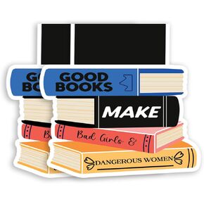 (2Pcs) Good Books Magnetic Bookmark Book Page Markers Gift for Reading Lover Nerd Book Addict Bookish Bookworm Reader Student Teacher Office Stationery - Size 2.6"x2.7" When Folded