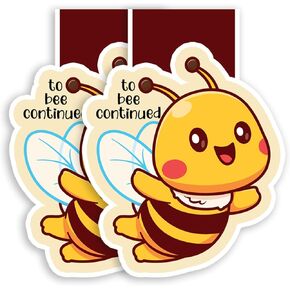 (2Pcs) to Bee Continued Magnetic Bookmark Animal Book Page Markers Gift for Reading Lover Nerd Book Addict Bookish Reader Teacher Student Office Stationery - Size 2.4"x2.2" When Folded