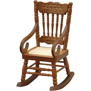 Brown 1/12 Miniature Rocking Chair Dollhouse Furniture Accessories Doll House Accessory