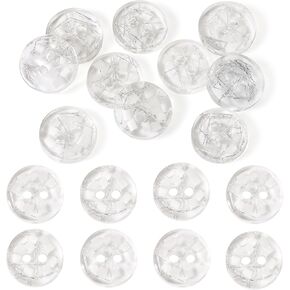 Beadthoven 10Pcs 13mm Resin Buttons 2-Hole Steel Blue Buttons for Crafts Flat Round Plastic Cute Buttons for Sewing Clothes Shirt Sweater Scrapbooking Decorations DIY Crafting Supplies, Hole: 2mm