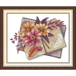 Crossdecor مختومة Cross Stitch Kits-Bird على مصباح الحصان أنماط التطريز مجموعة كاملة للمبتدئين أو البالغين ، 11 CT 3 خيوط DIY Crossstitching Arts Craft ، للهدية وديكور المنزل 16 × 21.2 بوصة