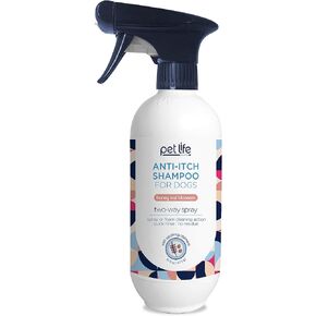 Pet Life Unlimited Dog Shampoo Itchy Skin Relief Foaming Spray, Itch Relief for Dogs - Plant-Based Honey Oat Blossom Scented Dog Itching Skin Relief Spray Shampoo - Made in USA - 16 Ounce (Pack of 1)