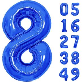 40 Inch Giant Navy Blue Number Balloon, Mylar Foil Helium Dark Blue Balloons for Birthday Party, Number 5 Balloon for Birthday Decorations for Kids, Anniversary Party Decorations Supplies