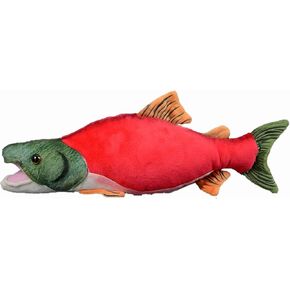Simulation Sockeye Salmon Stuffed Animals 15inch, Cute Soft Sockeye Salmon Fish Plush Toy Children Room Decoration Pillows…
