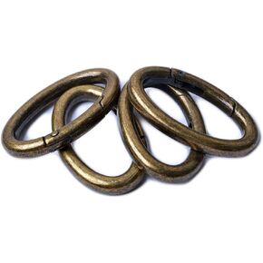 4pcs 37x19mm حلقات بيضاوية زنبركية ، مشبك carabiner البيضاوي المشبك المشبك الزنبركية الربيع ، حلقة بيضاوية للأكياس ، المحافظ BBC8 (البرونز العتيقة) ...